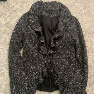Black and white blazer